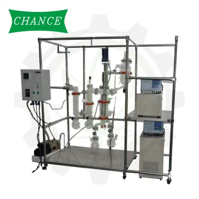 Evaporador de filme limpo industrial para sistema de destilação molecular de óleo essencial