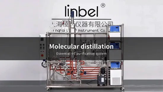 Evaporador de filme limpo industrial para sistema de destilação molecular de óleo essencial