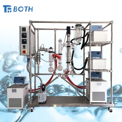 China fabricante atacado máquina de extração de óleo de cânhamo equipamento de destilação molecular destilação de filme limpo