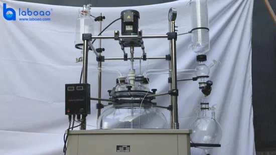 Laboao 3L Reator de Tanque de Agitação Química Mini Reator de Vidro de Camada Única